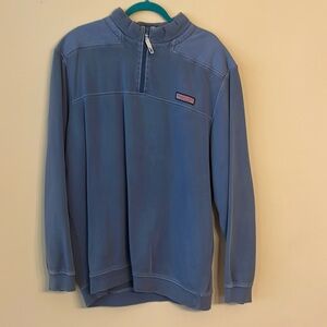 Vineyard Vines 1/4 zip sweatshirt in light blue